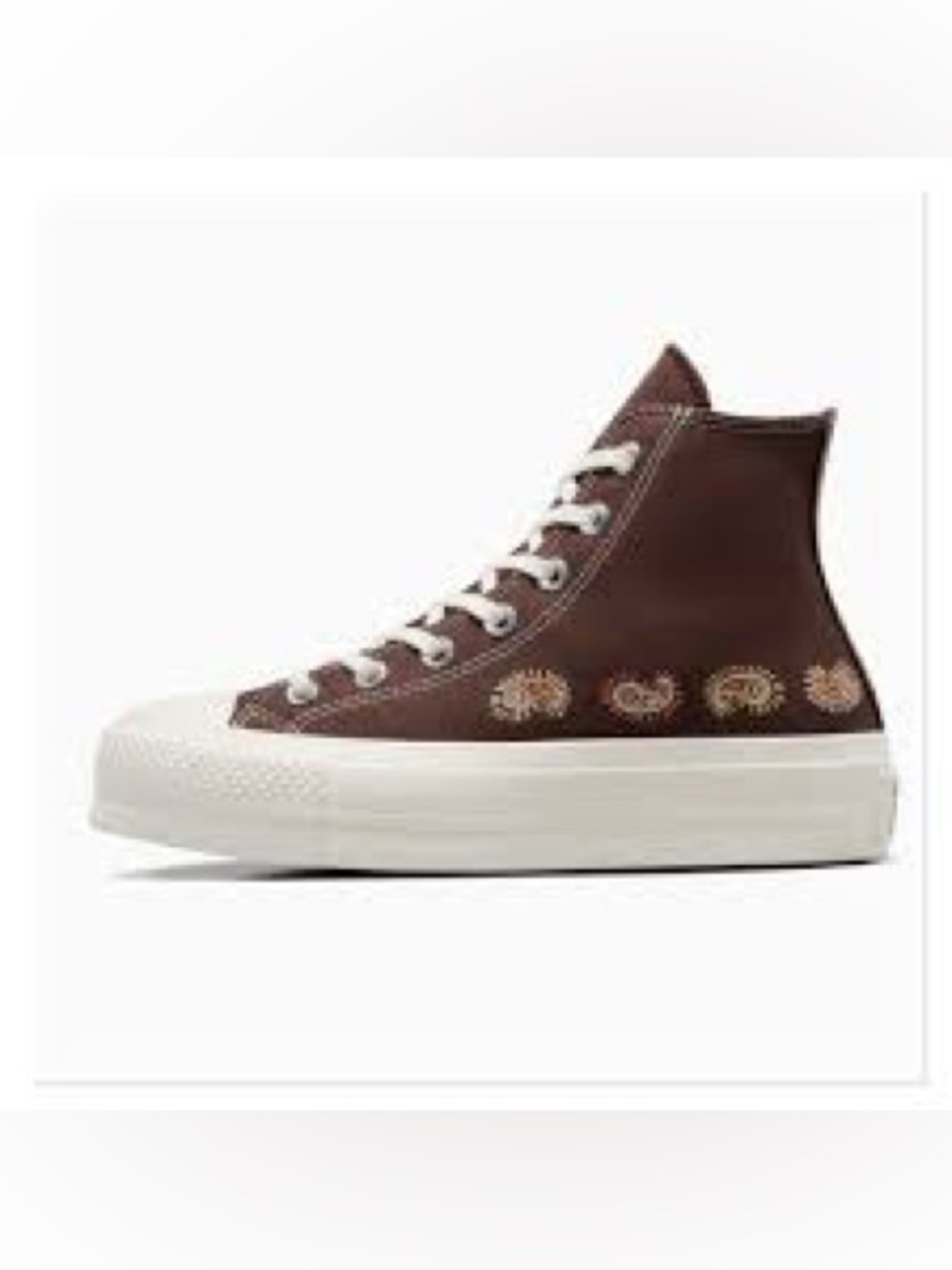 Converse NWOT Burgundy High-Top Sneakers with White Accents, Size 8
